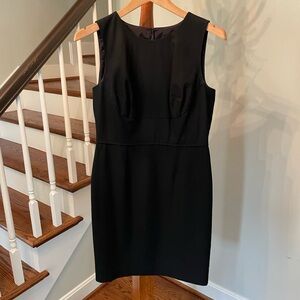 Ann Taylor Sleeveless Black Sheath Dress, Size 4